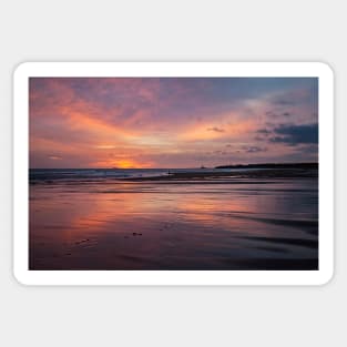 December Dawn on the beach at Blyth Sticker
